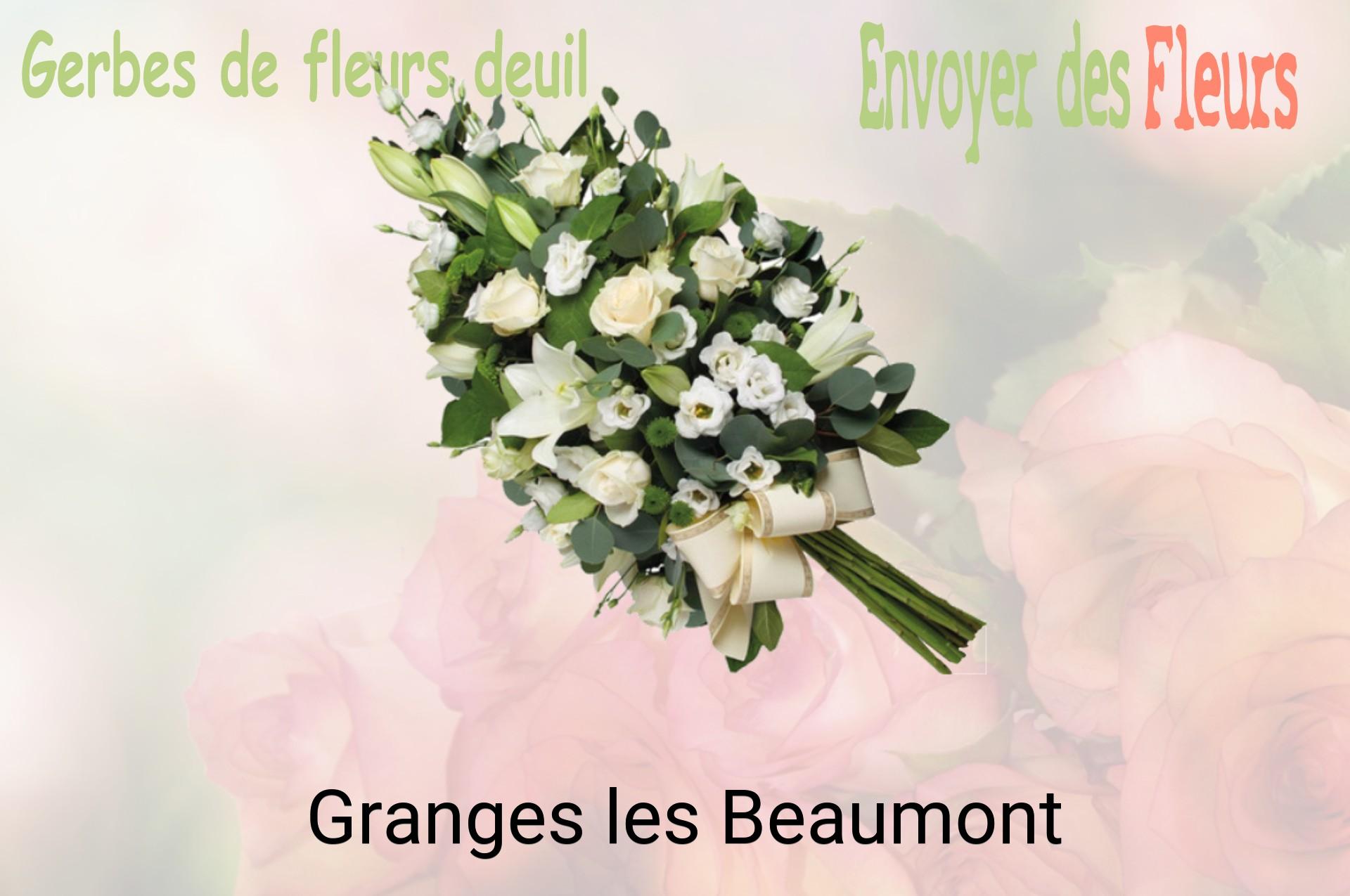 Gerbe de fleurs de deuil livrée à Granges-les-Beaumont